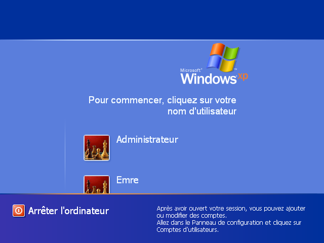 Capture d'écran de l'interface obtenue une fois le mode sans échec sélectionné.